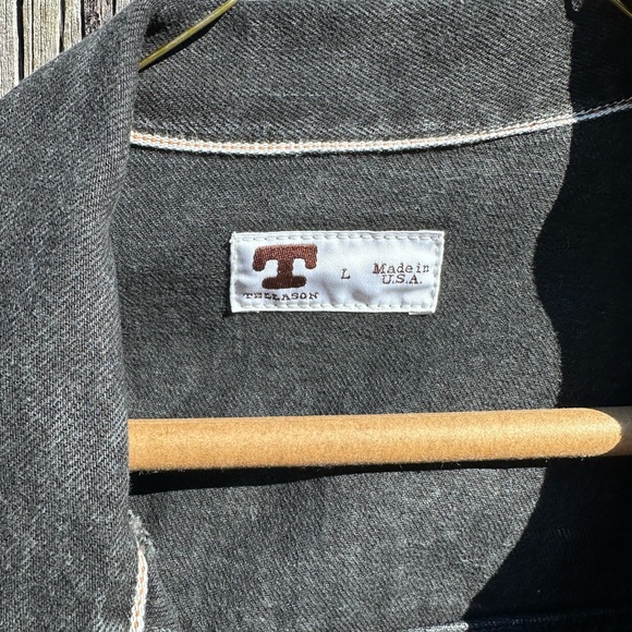 Tellason denim jacket men’s, black color, size L, selvedge denim - Picture 2 of 10